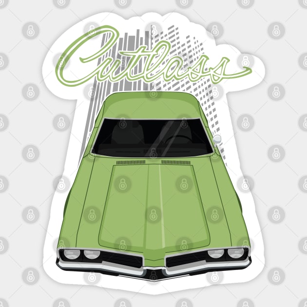 Oldsmobile Cutlass 1969 - green Sticker by V8social